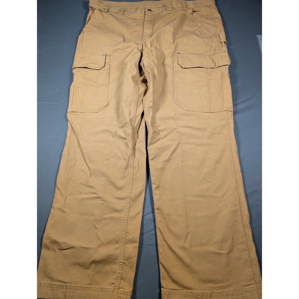 Duluth Trading Co Fire Hose Cargo Pants Mens 46x34 Tan Brown Workwear Straight